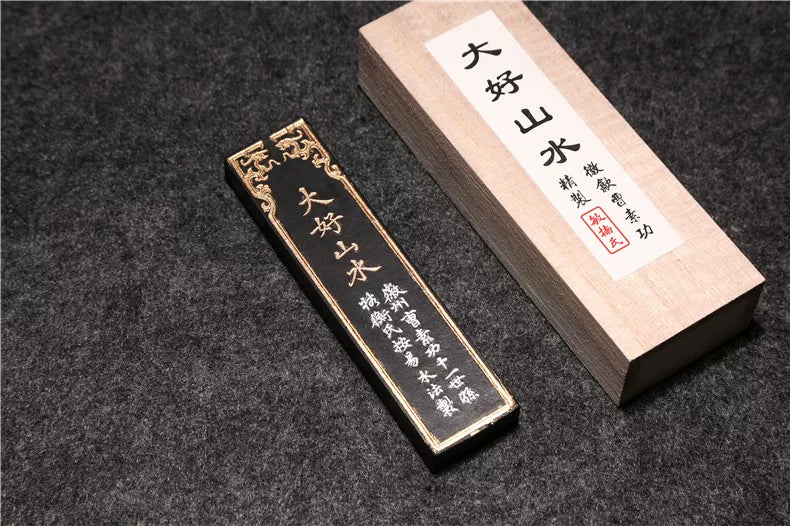 Chinese Sumi Ink Stick Solid Ink Stick Calligraphy Artist Painting Watercolor Fabric Paint Ink Block Chinese Painting Ink Stick