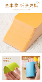 100Pcs/Box Colorful Blank Index Cards Thick Hard Cardstock DIY Handwriting Flash Cards  Study Memo Drawing Note Cards