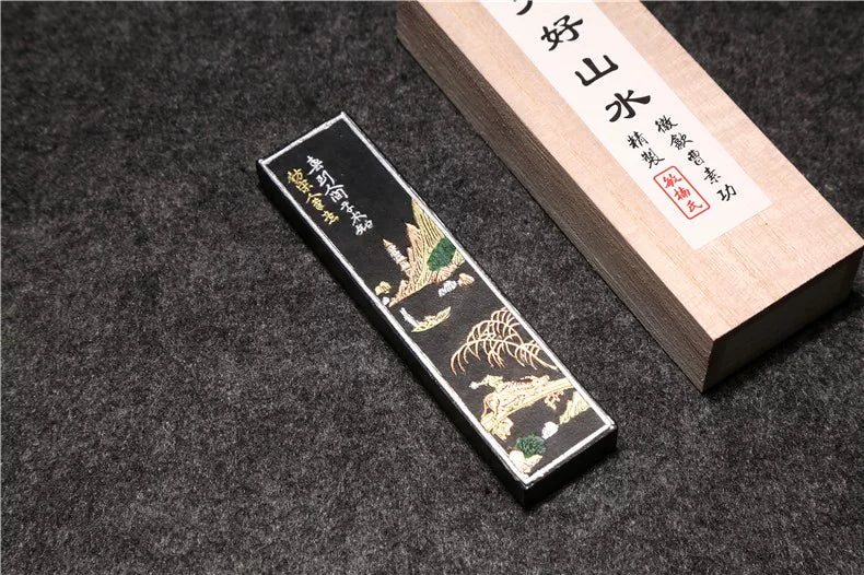 Chinese Sumi Ink Stick Solid Ink Stick Calligraphy Artist Painting Watercolor Fabric Paint Ink Block Chinese Painting Ink Stick