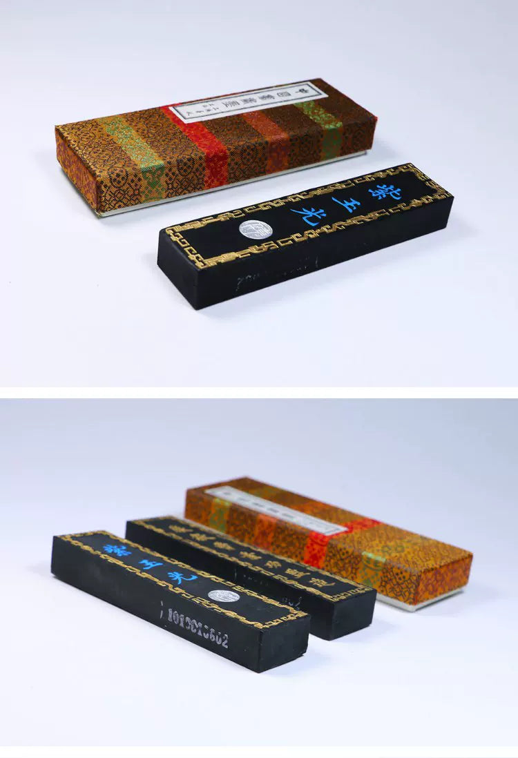 High End Chinese Shanghai Ink Ingot Calligraphy Painting Oil Soot Ink Blocks Chinese Calligraphy Brush Oil Smoke Ink Stick Stone