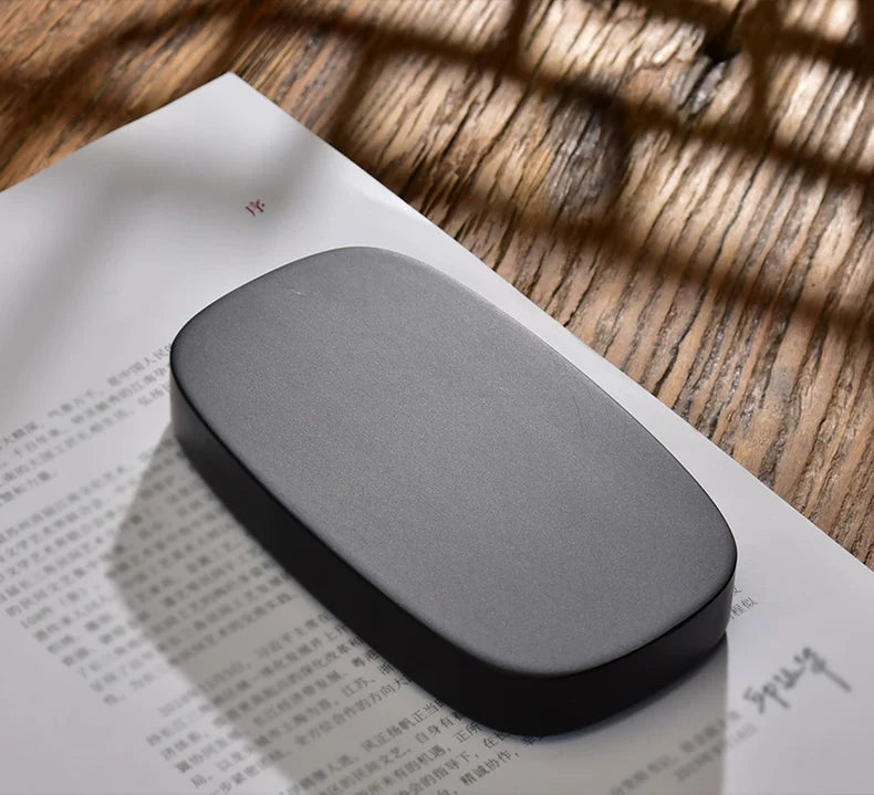 Natural Raw Stone She Inkstone Classical Calligraphy Regular Script Practice Ink Stone Vintage Brush Writing Practical Inkstone