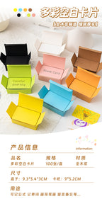 100Pcs/Box Colorful Blank Index Cards Thick Hard Cardstock DIY Handwriting Flash Cards  Study Memo Drawing Note Cards