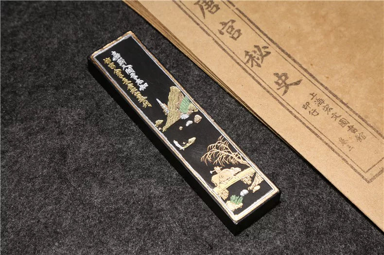 Chinese Sumi Ink Stick Solid Ink Stick Calligraphy Artist Painting Watercolor Fabric Paint Ink Block Chinese Painting Ink Stick