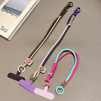 INS British Style Contrasting Woven Phone Lanyard Short Handheld Trendy Phone Case Wrist Rope Doll Luggage Pendant Hanging Rope