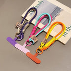 INS British Style Contrasting Woven Phone Lanyard Short Handheld Trendy Phone Case Wrist Rope Doll Luggage Pendant Hanging Rope