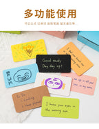 100Pcs/Box Colorful Blank Index Cards Thick Hard Cardstock DIY Handwriting Flash Cards  Study Memo Drawing Note Cards