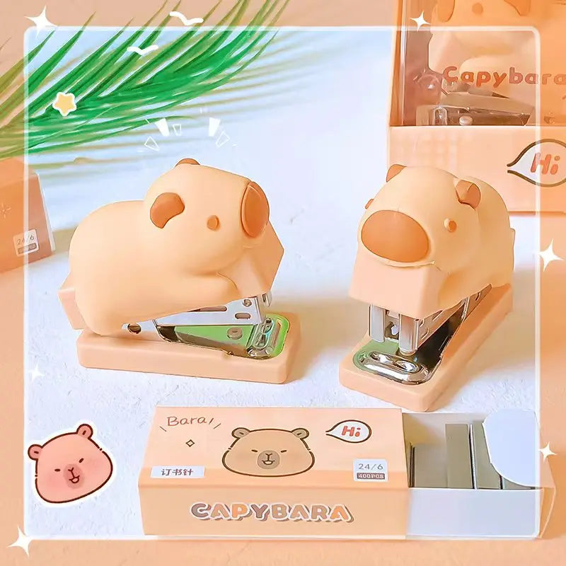 school supplies stationery Stapler school useful offices accessories binding supplies  cute capybara mini stapler Binding machin