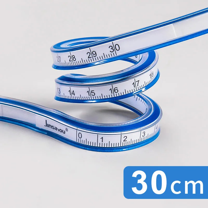 Flexible Curve Ruler Sewing Soft Rulers Drafting Drawing Tool Serpentine Plastic School Office Supplies 30cm 40cm 50cm 60cm