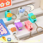 1-3sets Portable Cartoon Animal Mini Trumpet Stapler Paper Binder Stationery Staples Office Binding Tool School Kawaii Supplies