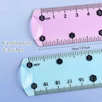 1/3pcs Transparent Soft Ruler, Flexible Shatterproof Straight Edge, Foldable Ruler for Office Drawing, Measuring Tool Stationery