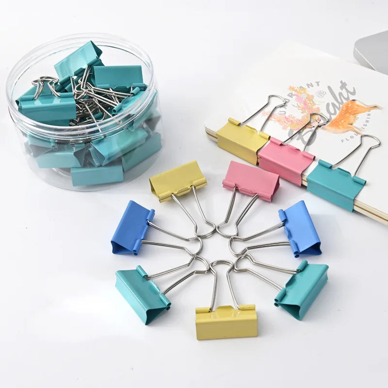 Colorful Metal Binder Clips Paper Clip Office Stationery Binding Long Tail Clip Colored Ticket Clip Tailcoat Clip