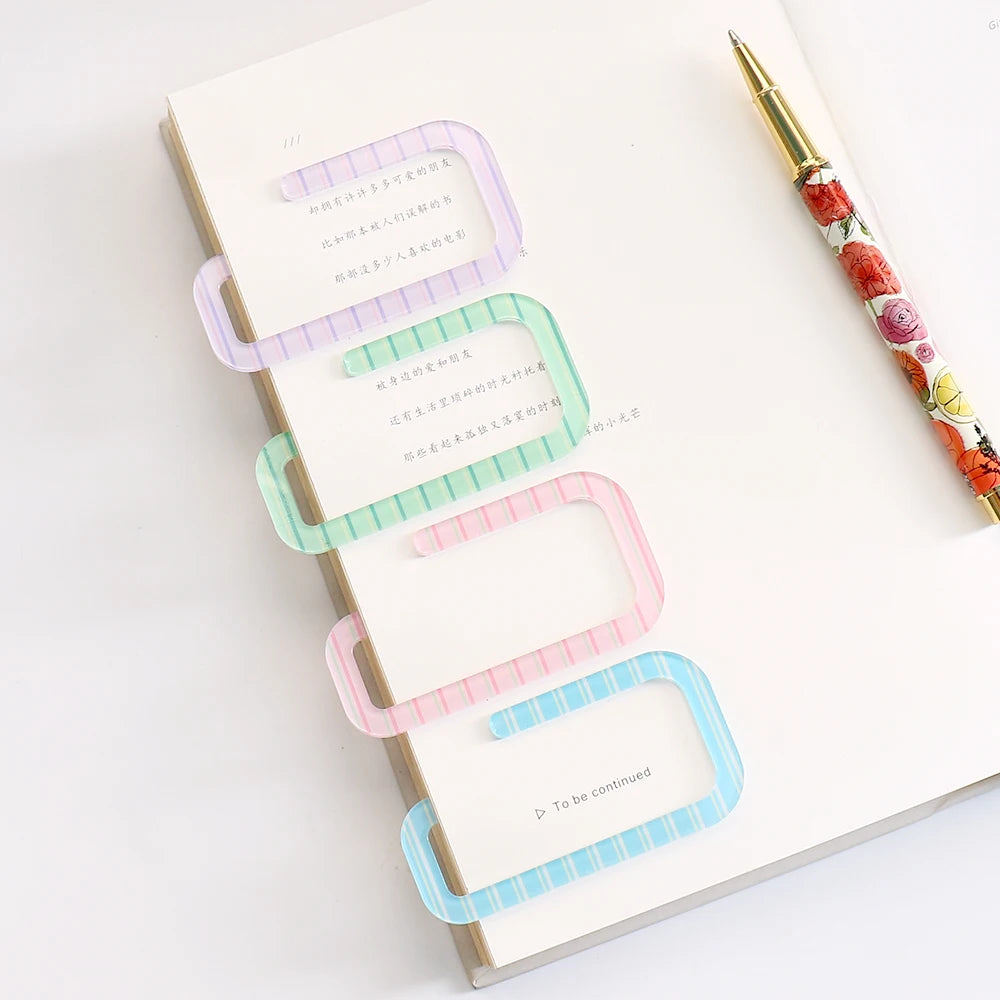 4pcs/lot Kawaii macarons Paper Clip Decorative Bookmark Binder File Clips School Office Stationery Accessories