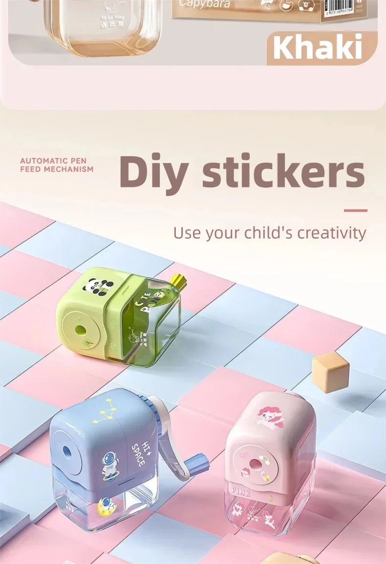 Kawaii Creative Pencil Sharpener Cute Stationery for Kids Adults Office School Supplies Unique Accessory