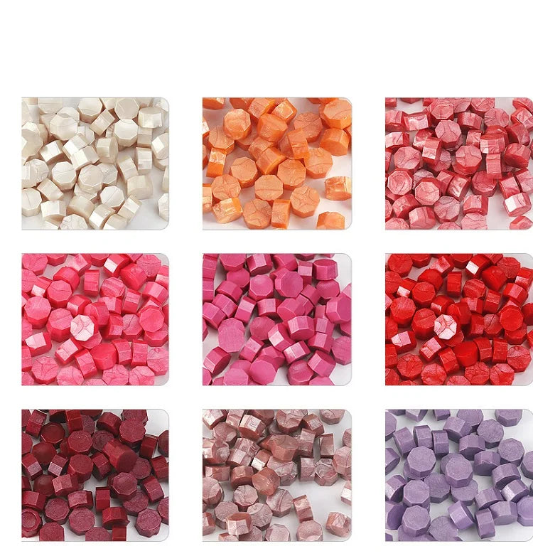 100 Pcs Vintage Wax Seal for Stamps Retro Wax Print Beads Sealing Macaron Gold Wedding Birthday Wax Lacquer for Seals Lacre