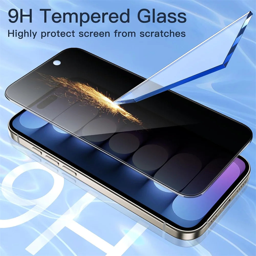 1~4PCS Anti-Spy Glass For iPhone 18 17 16 15 14 13 Pro Max Privacy Screen Protector & Camera Film For iPhone 15 12 11 Pr