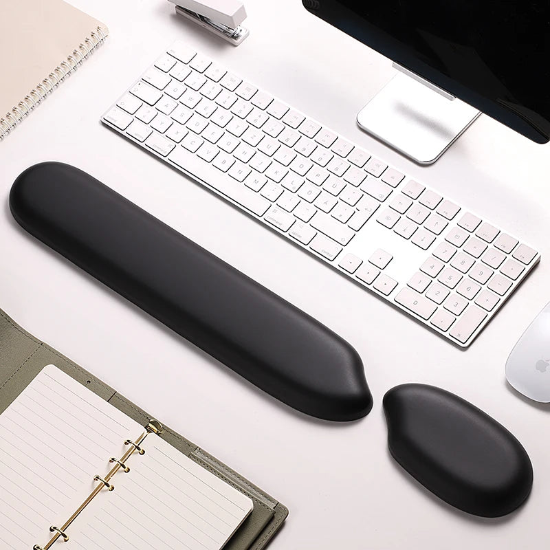 Memory Foam Keyboard Mouse Pad Wrist Rest Hand Support Set 3D Cute Kawaii Office Laptop Computer Gaming Mousepad Cushion Mat