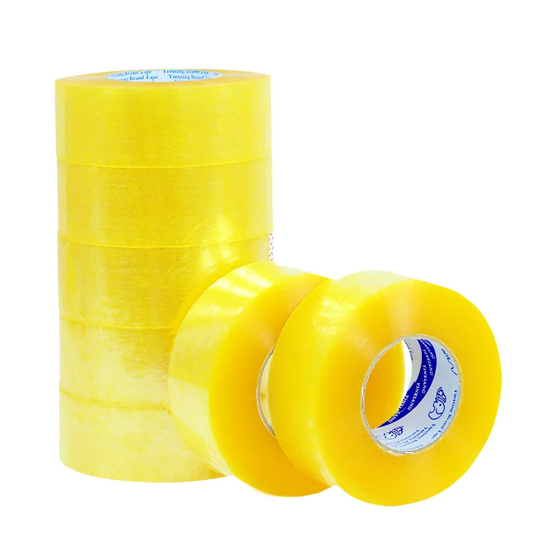 1roll 42mm Width Clear Yellow Packing Tape, Heavy Duty Packaging Tape for Shipping Packaging Mobile Sealing, 40-190m