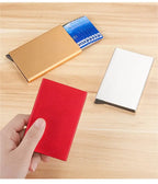 Anti Rfid Blocking Protected Magic Men ID Credit Card Holder Wallet Men Women Metal Business Bank CreditCard Cardholder Case