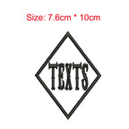 1pc 10cm Height Customized Name Small Square Tag Embroidery Patch Iron On Sew On Clothing For Left Chest Individual Badge