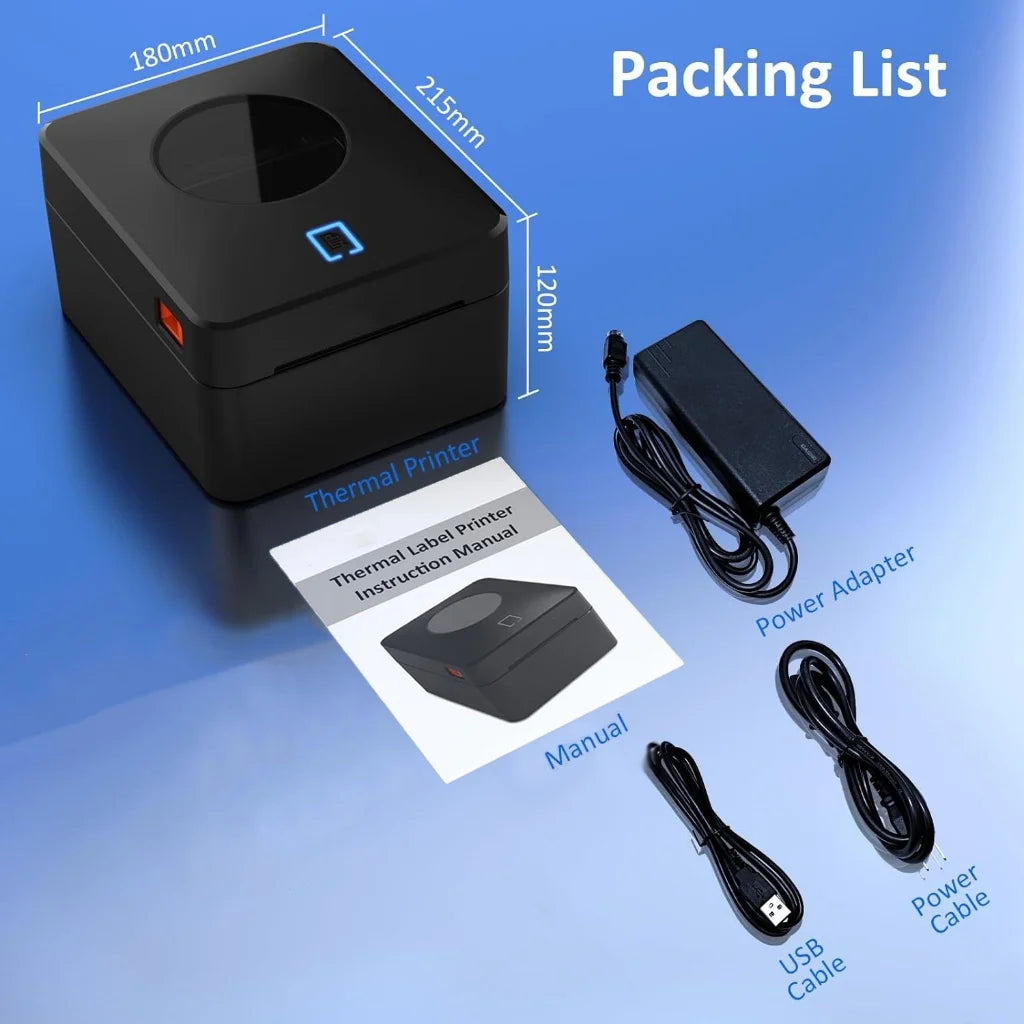 Bluetooth Thermal Label Printer,4X6 Shipping Label Printer for Shipping Packages,Support Windows/Mac/iOS/Android