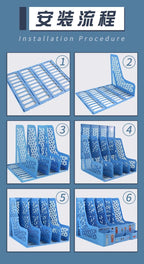 Multi-color file rack folder storage box desktop file box multi-functional file basket multi-layer shelf office bookshelf
