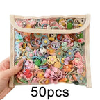 Cartoon Cute Rubber Band Hair Accessories for Little Girls 20/30/50pcs Pack Non-Hurting Hair Ties Circle Headbands