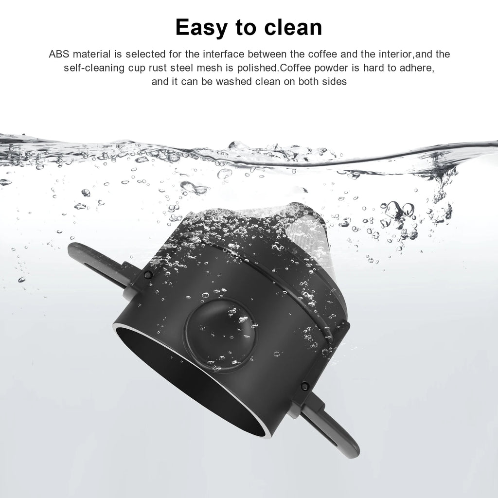 Folding Hand Brewed Coffee Filter Coffee Dripper Cone for Drip Coffee and Tea with Stainless Steel Holder No Filter Paper