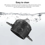 Folding Hand Brewed Coffee Filter Coffee Dripper Cone for Drip Coffee and Tea with Stainless Steel Holder No Filter Paper