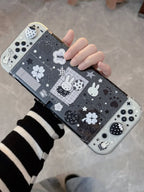 New In Stock Miffy Co-Branded Nintendo Switch OLED NS NS2 LITE Protective Case Glitter Handle Cover Transparent Black White Gift