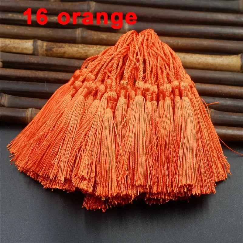 100pcs/lot 13cm Tassel Silk Fringe Silky Floss Bookmark Tassels Mini Tassels For DIY Craft Jewelry Making Souvenir Bookmarks
