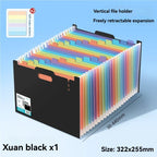 1PC Large Capacity Student Multi Layer Exam Paper Storage Bag, Vertical Scalable Classified Folder