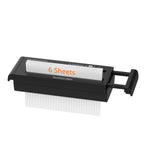 Manual Paper Shredder, Portable Hand Crank Strip Cut Shredder Holds Up To 6 Sheets for Home Office Document Disposal,Portable Shredder Extendable Arm Design with Overheat Protection for Home Office