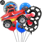 Monster Truck Party Supplies Disposable Tableware Plates Napkin Banner Tablecloth for Kids Boys 2nd Birthday Party Decorations