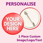 Custom Personalized Tinplate Pins With Text And Picture Printing As Metal Lapel Badge For Custom Brooches For Friends Wholesale