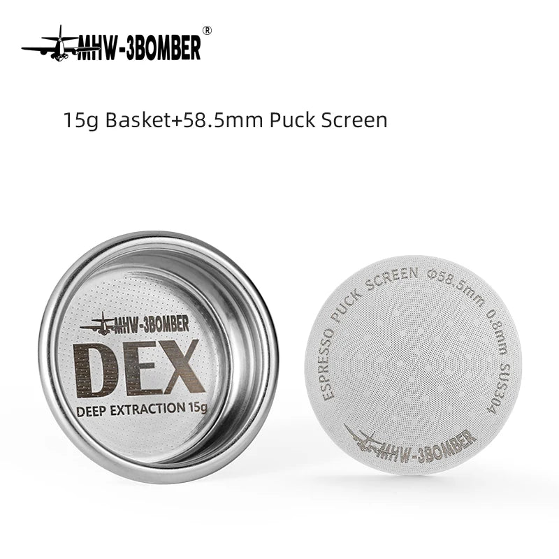 58.5mm Espresso Filter Baskets 15-20g Coffee Basket with Puck Screen Fit 58mm Espresso Portafilters Coffee Machine Accessories