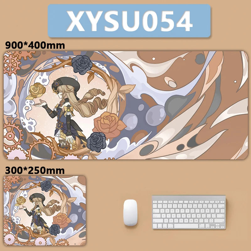 Anime Game Furina Neuvillette Mavuika Wanderer Raiden Columbina XXL Large Genshin Impact Mouse Pad Keyboard Desk Mat Mousepad