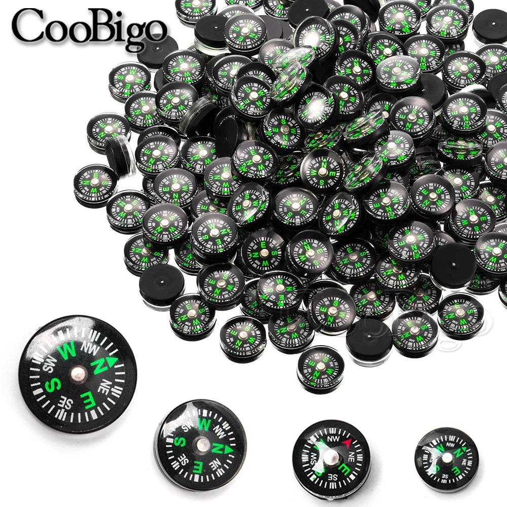 10pcs Paracord Bracelet Compass Portable Handheld Compasses Outdoor Camp Night Fishing Hiking Climbing Survival Navigation Tool