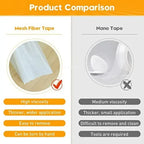Extra Strong Double Sided Adhesive Tape Thin Super Strong Heavy Fixation Bookbinding Mesh Waterproof Powerful Grid Carpet Tape