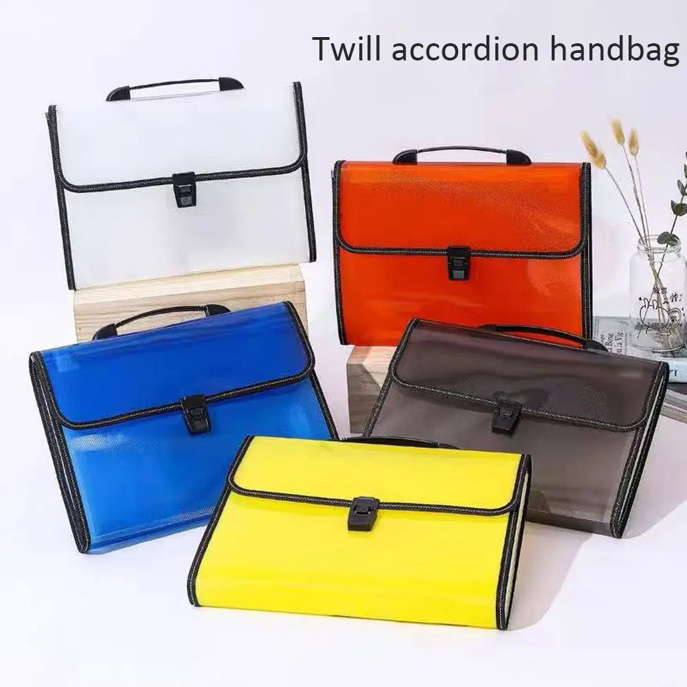 1PC twill portable accordion bag, 13 layers of large-capacity folders, easy to classify and store files.