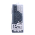4Pcs/Set Aluminium Ruler Set Metal/Plastic/Soft Geometry Maths Drawing Compass Stationery Rulers Mathematical for School
