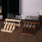 1PC Walnut Wood Multifunction Desk Organizer - Pen Holder, Phone Stand & Storage Solution for Office and School