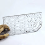 Transparent drawing size square square ruler hexagonal triangle ruler drawing design ruler scale line