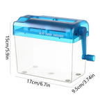 Hand Shredder Hand Crank Portable Mini Paper Cutting Tool Transparent Documents Paper Cutting Tool Birthday Gift Home Office