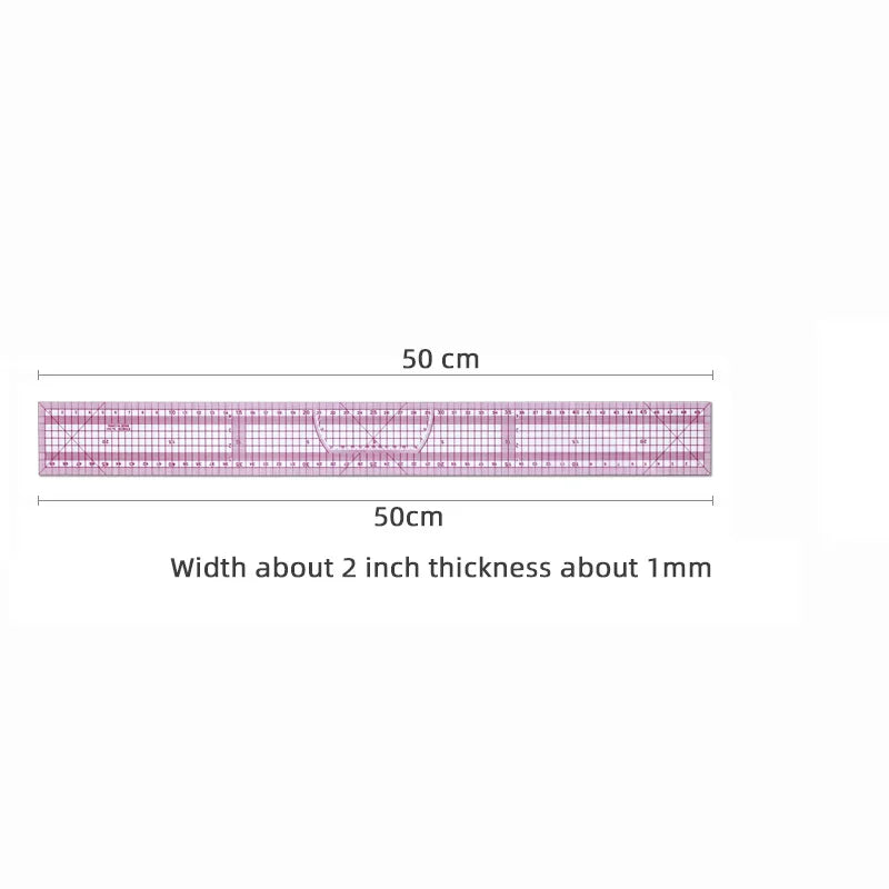 Empire sewing ruler and French curve, used for pattern making drafting, transparent plastic fashion designer ruler pieces assemb