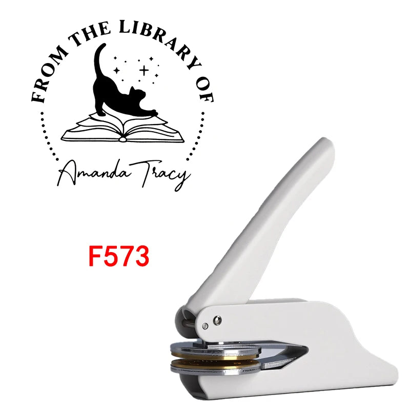 Custom Embosser Stamp,From the Library Embosser,Personalized Book Embosser Stamps,Custom Logo,Magic School,Gift for Book Lover