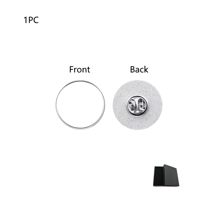 Customisable Metal Brooch - Durable Badge, Can Add Personalised Text, Photos or Images, Unique Gift, Versatile Accessory