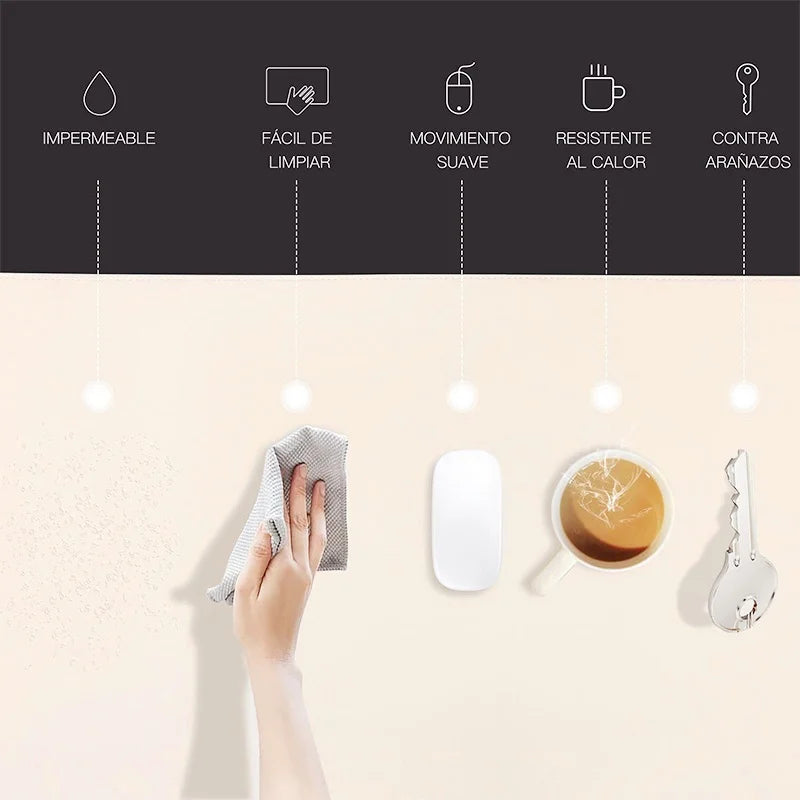 Portable Mouse pad large Gaming Waterproof Non-slip PU Leather Suede Desk Mat Computer Keyboard desk pad Mats white mousepad