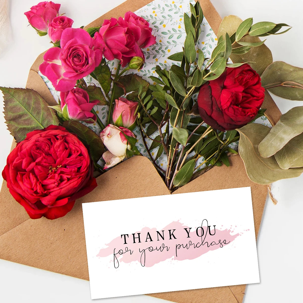 50pcs Thank You Card for Business,Party,Thank You Cards Small Business Supplies,Thank You For Your Order Card for Gift Packaging