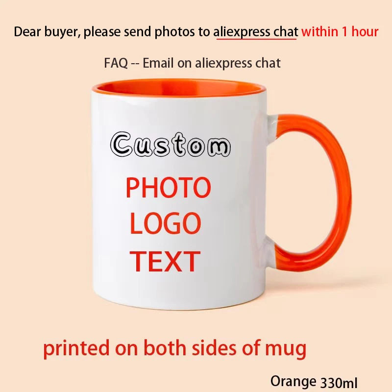 Personalised Your Photo Mug, Custom NAME IMAGE Cup, Customize Coffee Mugs, Tea Cups, Mothers' Day, Fathers' Day Wedding Gift
