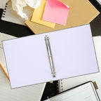A4 3 Ring Binder Fabric Hardcover Document Holder Office Home Sheet Organizer Paper Storage Resume Report Folder